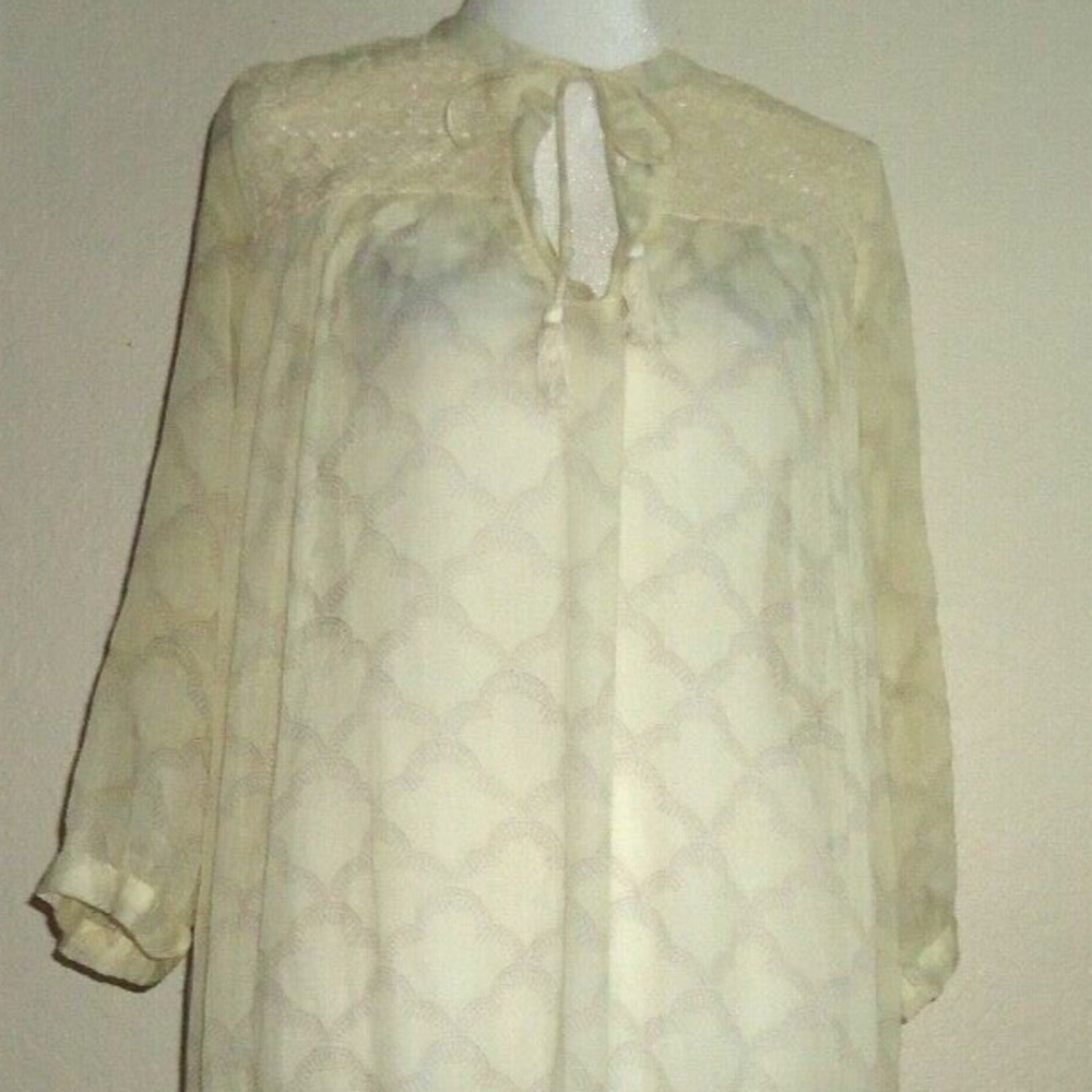 ROBERTA ROLLER RABBIT Women's Ivory Dress Crochet 100% Cotton Size-XXS
